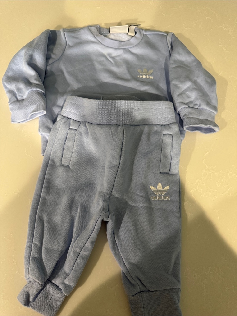 adidas Kids Light Blue Sweatshirt & Joggers Set